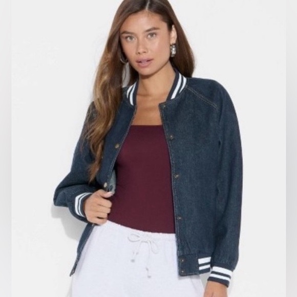 Wild Fable Jackets & Blazers - Wild Fable Varsity Denim Jacket